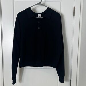 Zella Black Button Down Serene Polo